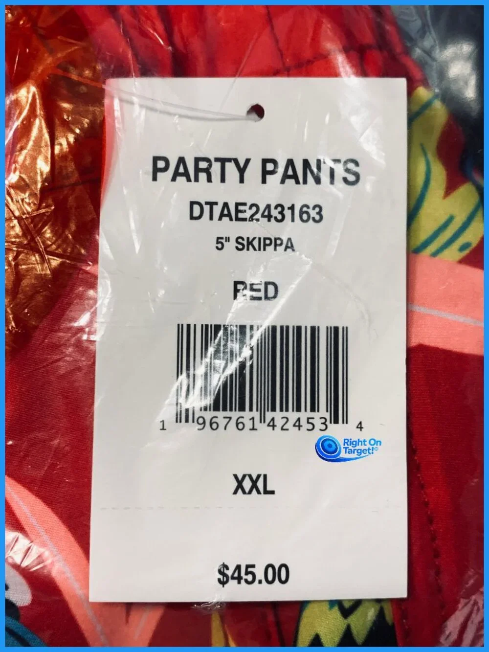 XXL - Mens Party Pants Skippa Swimsuit Bottom - Red